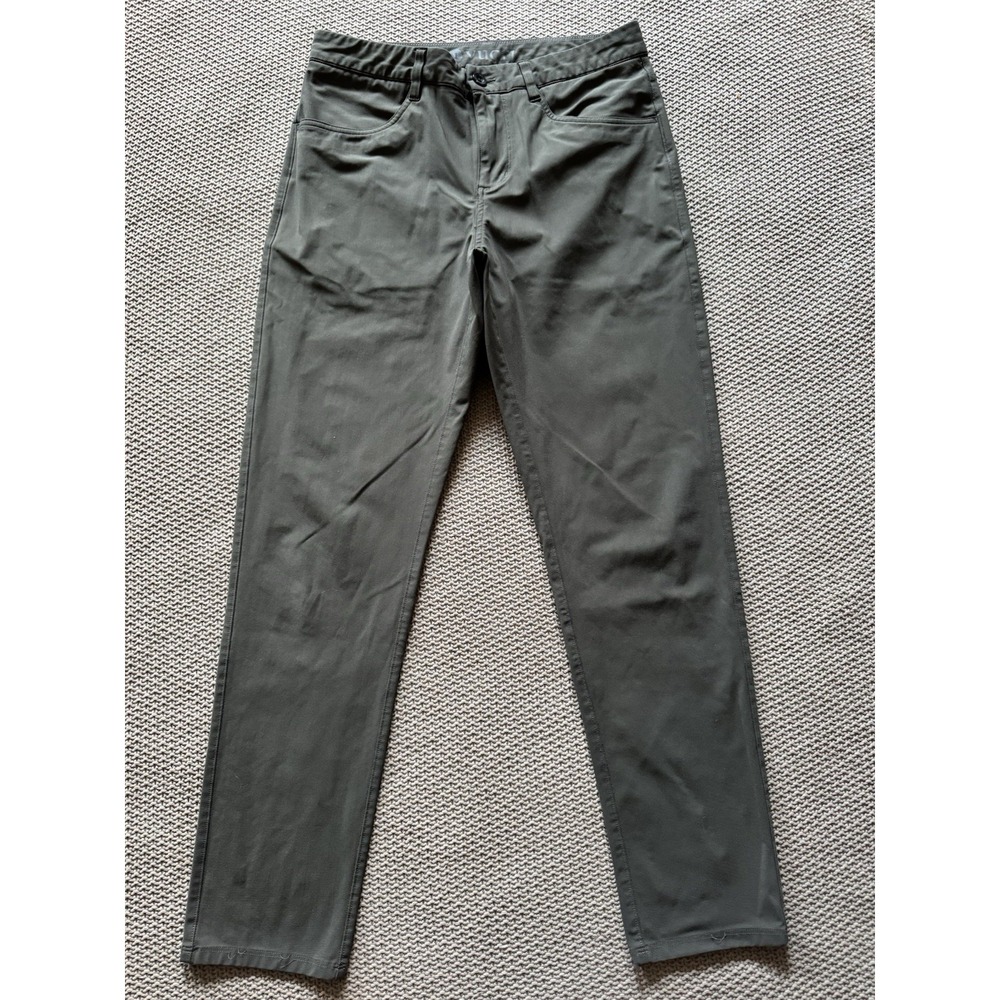 Vuori Men's Olive Green Athletic Slim Fit Pocket Meta Size 30